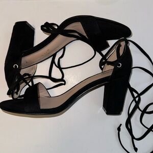 Allegra K tie up strappy heels